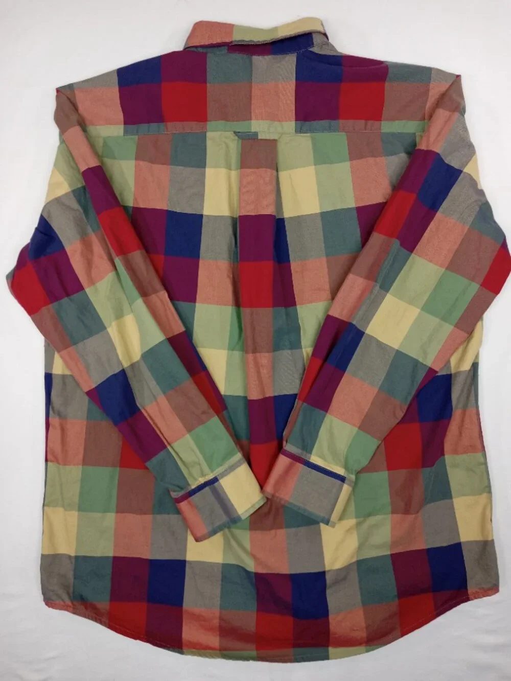 Orvis Mens Large Signature Twill Plaid Button Down Shirt Multicolor Long Sleeve